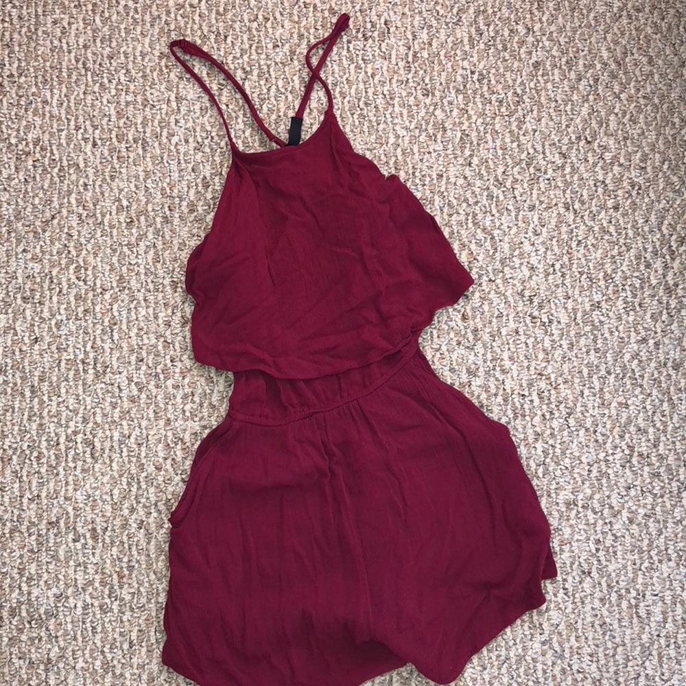 Burgundy romper